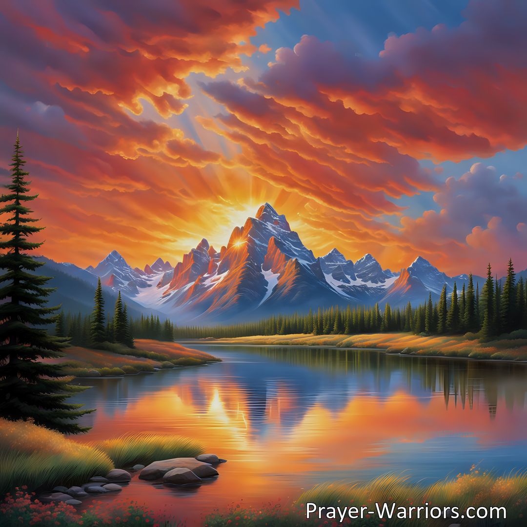 Freely Shareable Hymn Inspired Image Discover the awe-inspiring hymn praising Jehovah, our great and majestic God. Reflect on His power, provision, and eternal glory in this beautiful expression of gratitude.