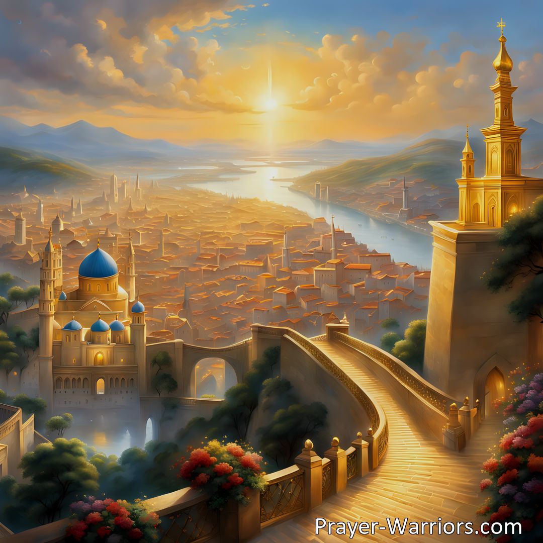 Freely Shareable Hymn Inspired Image Experience the joy and beauty of O Zion, a city of faithful believers. Sing of the eternal triumph and reunions with loved ones in garments of white. Discover hope and solace in this radiant paradise.