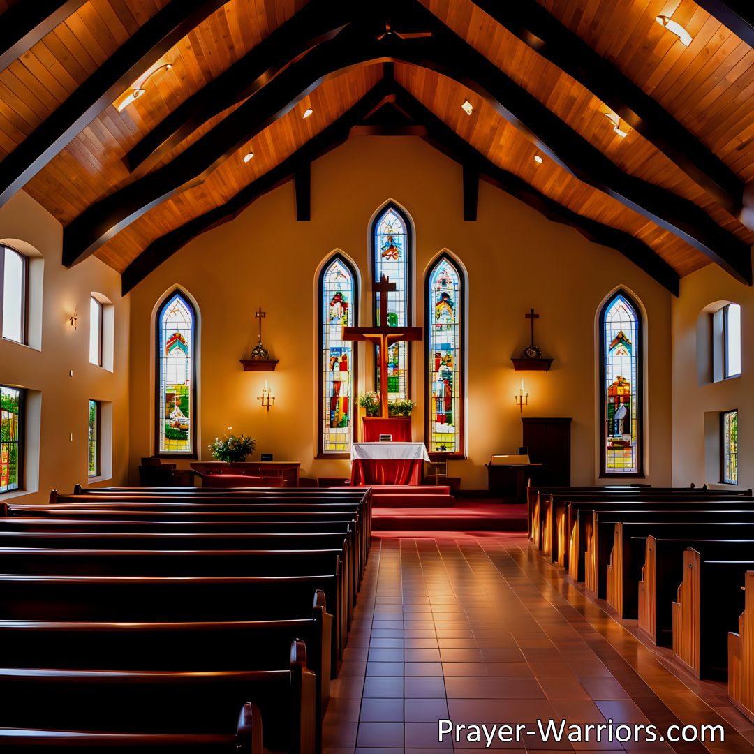 Freely Shareable Hymn Inspired Image Experience the Sweetness of Worshiping Together in Sacred Spaces. Join a community of believers in the presence of our Lord. Find solace, unity, and peace within the hallowed walls. Cherish this privilege and let your voices and hearts join in praise to our Creator.