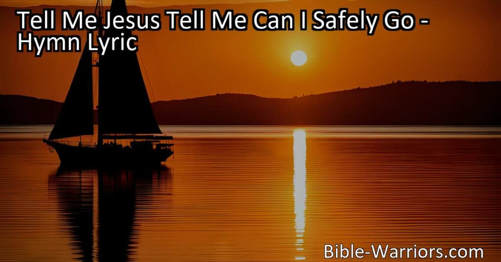Seeking guidance and reassurance? "Tell Me Jesus