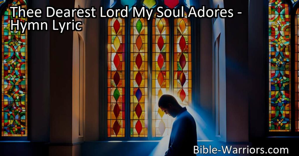 Discover the power of surrender in "Thee Dearest Lord My Soul Adores." This heartfelt hymn explores the challenges of staying faithful amidst worldly distractions. Find strength in fully devoting yourself to God. Dive deeper into your spiritual journey.