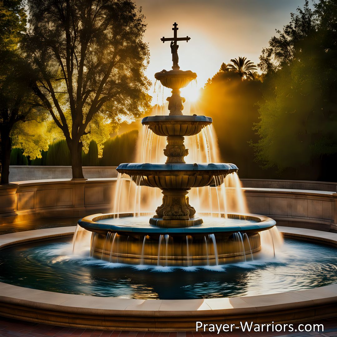 Freely Shareable Hymn Inspired Image Discover forgiveness and freedom in the fountain of Jesus' blood. Through simple faith, find cleansing, salvation, and liberation from sin's chains. Let His love shine through as you share His grace.