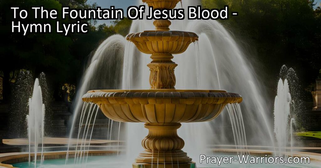 Discover forgiveness and freedom in the fountain of Jesus' blood. Through simple faith