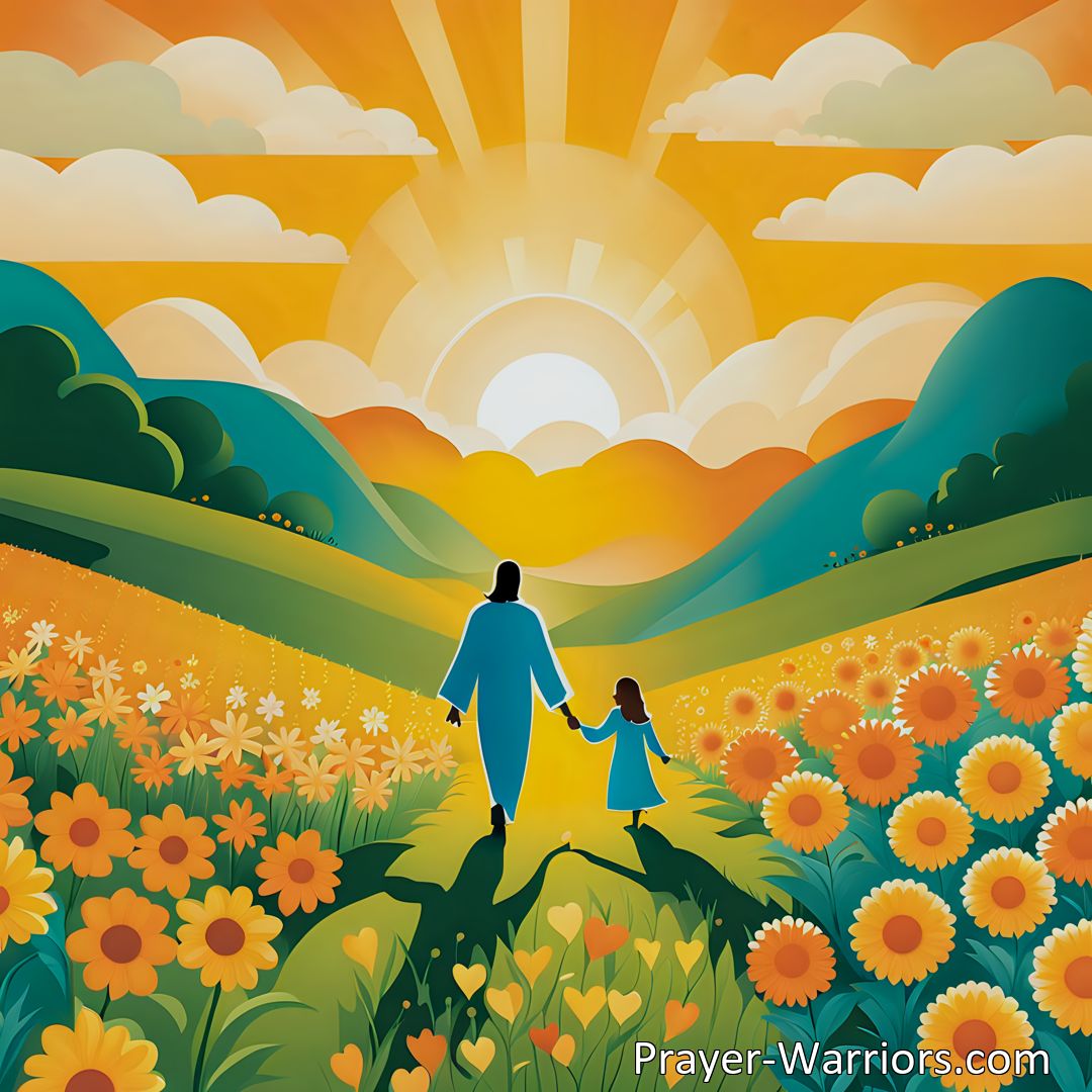 Freely Shareable Hymn Inspired Image Experience the joy and fulfillment of walking with Jesus day by day. Take Him as your guide, find comfort in His presence, and share His love with others. Embark on this incredible adventure of faith.