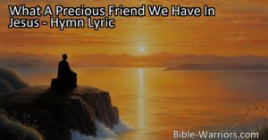 Discover the extraordinary friendship we have in Jesus. His unconditional love and unwavering support guide us through life's joys and challenges. Experience His grace and find comfort in His everlasting presence. Cherish the precious friend we have in Jesus.