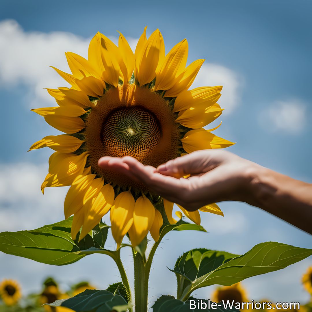 Freely Shareable Hymn Inspired Image Experience the joy of giving and spreading kindness with Blessings Like Sunshine Fall On Our Way. Embrace the power of small acts of compassion and bring happiness to others.