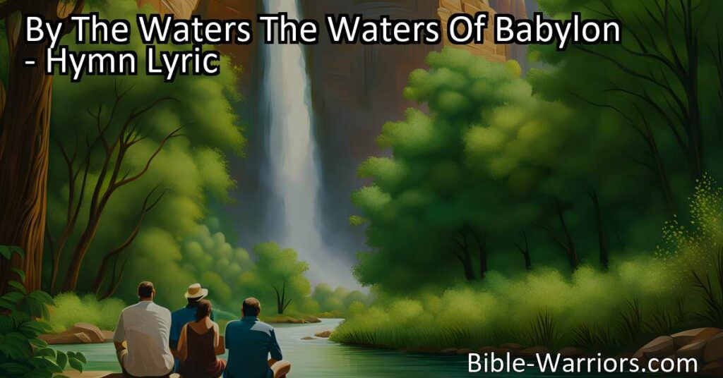 Discover the power of "By The Waters The Waters Of Babylon." This hymn of sorrow and hope resonates with seventh-grade students