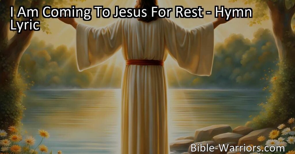 Find true rest and renewal in Jesus. Trust in His saving power and let His blood wash you whiter than snow. Experience the peace and cleansing you long for.