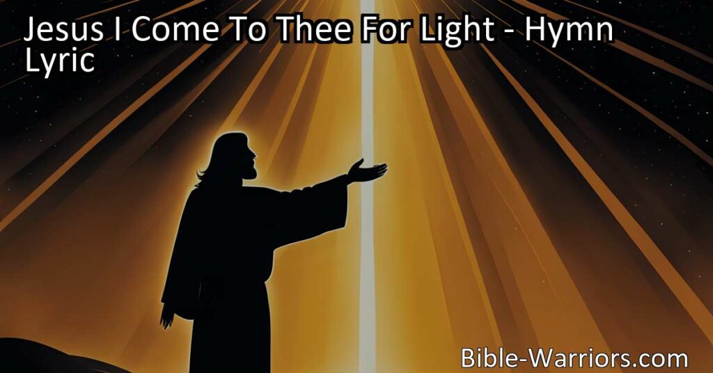 Discover the Light and Guidance of Jesus: Seeking Direction in Life's Darkness. Let Jesus illuminate your path and calm your troubled spirit. Come to Him for clarity and restoration.