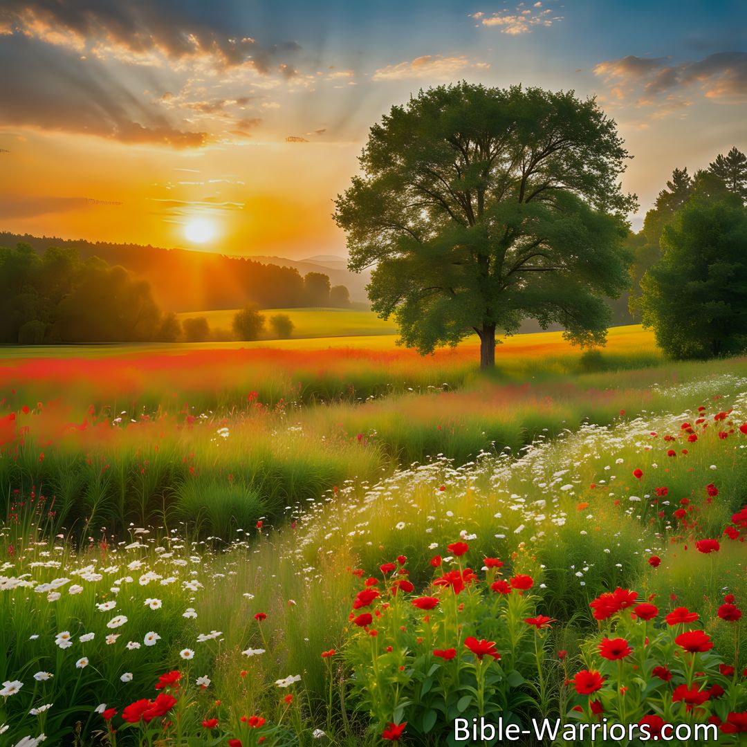 Freely Shareable Hymn Inspired Image Discover the wonders of God's creation through the vibrant and enchanting flowers of summer. Let their colors and messages of love captivate your heart. Embrace the beauty and sing praises to the Creator.