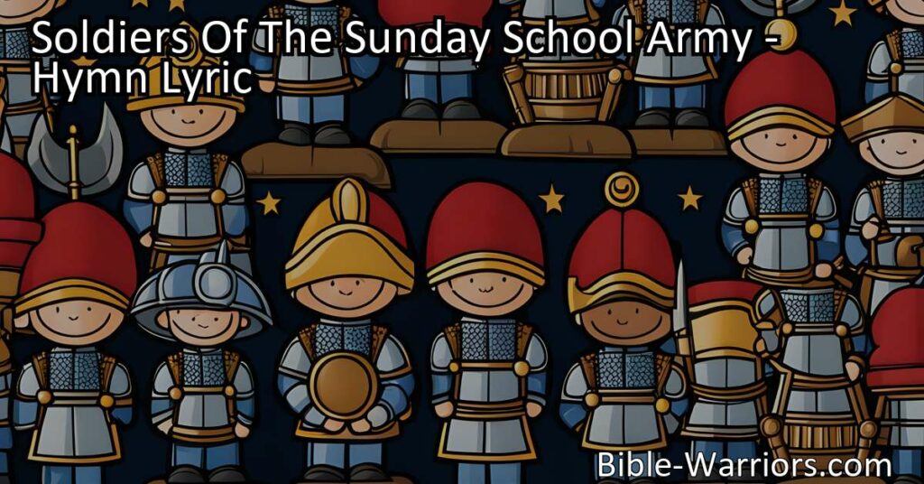 Join the Soldiers Of The Sunday School Army in defending God's holy day. Stand strong against sin and temptation