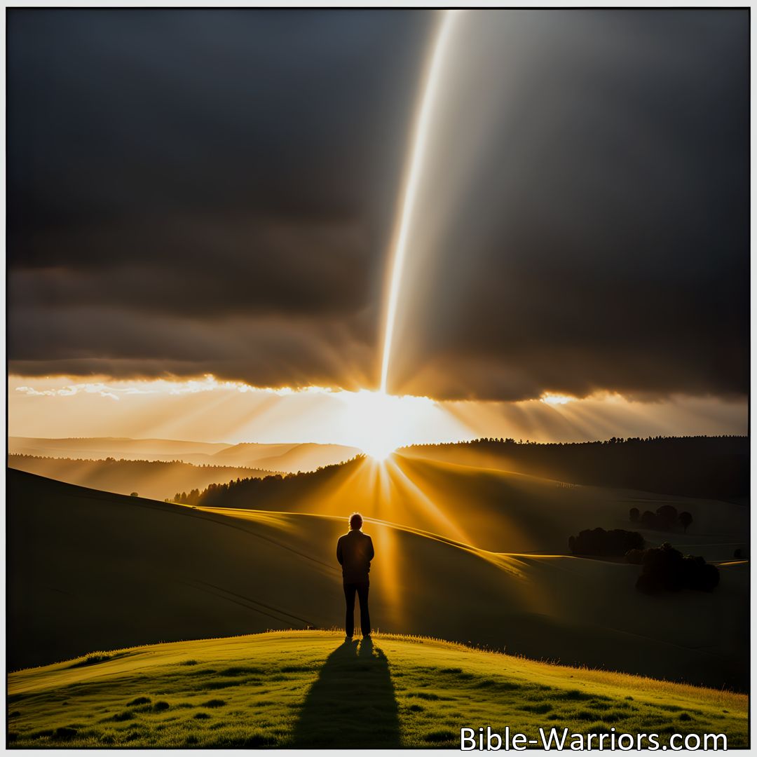 Freely Shareable Hymn Inspired Image Find hope and solace in difficult times with the hymn Somewhere The Sun Is Brightly Beaming. Discover the power of trust in God and the promise of a brighter land.