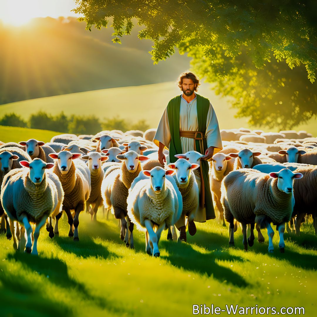 Freely Shareable Hymn Inspired Image Find joy and peace in Jesus, our Shepherd. This hymn reminds us of His constant love and care. Trust His guidance and find rest in His loving arms.