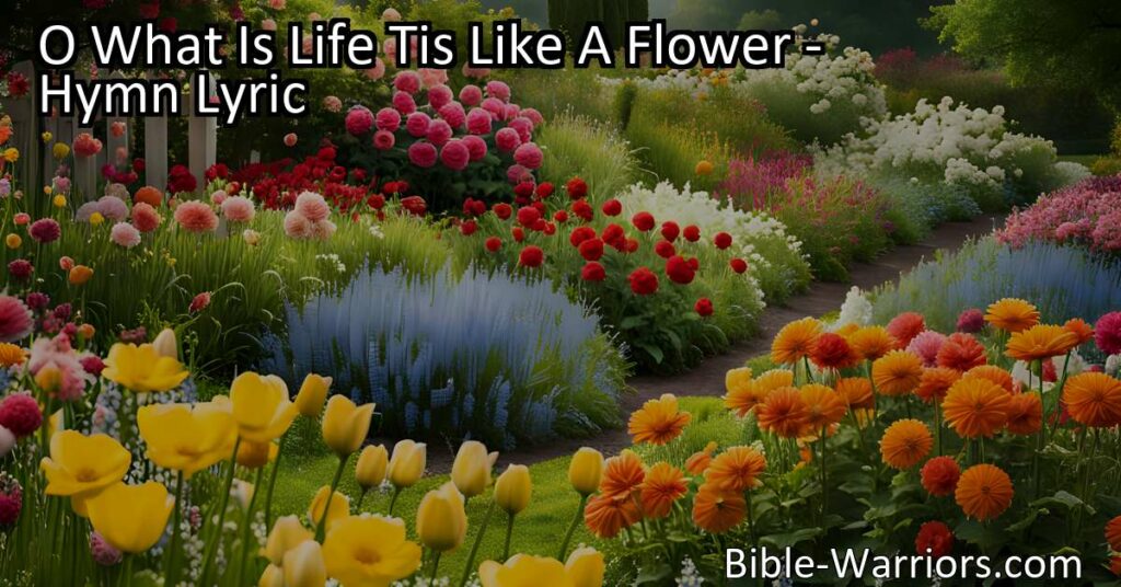 Discover the beauty and transience of life in "O What Is Life Tis Like A Flower." Reflect on the fleeting nature of life and find solace in the joy of divine connection. Embrace each moment with love and gratitude.