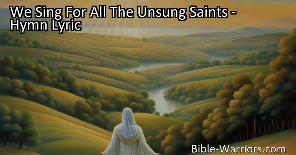 Discover the power of faith and hope in the stories of unsung saints. Their impact may go unnoticed