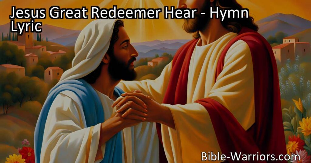 Experience the heartfelt cry for salvation and freedom in the hymn "Jesus