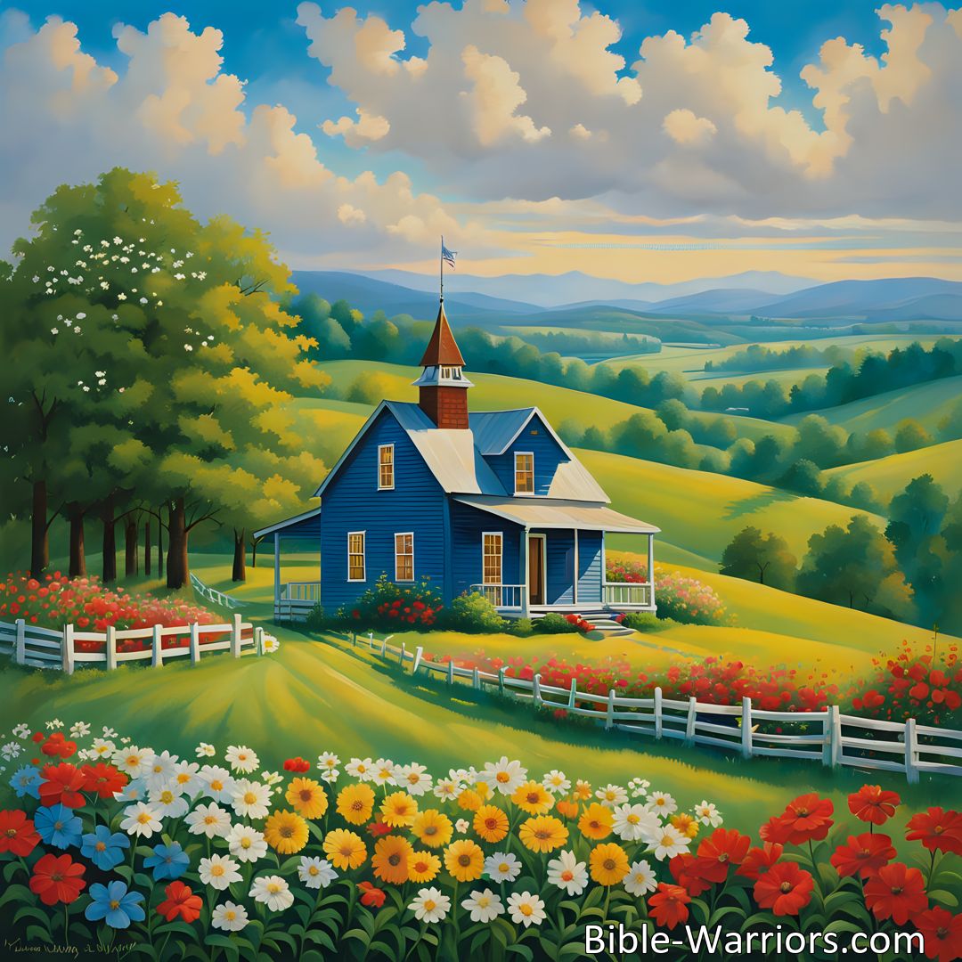 Freely Shareable Hymn Inspired Image Discover the joy and warmth of the old Kentucky home where the sun shines bright. Sing along to the hymn that celebrates resilience and cherished memories. Embrace the spirit of this beloved land.