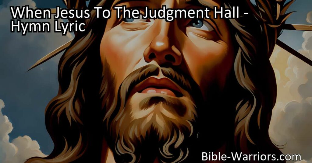 Witness the powerful story of Jesus Christ's journey to the judgment hall
