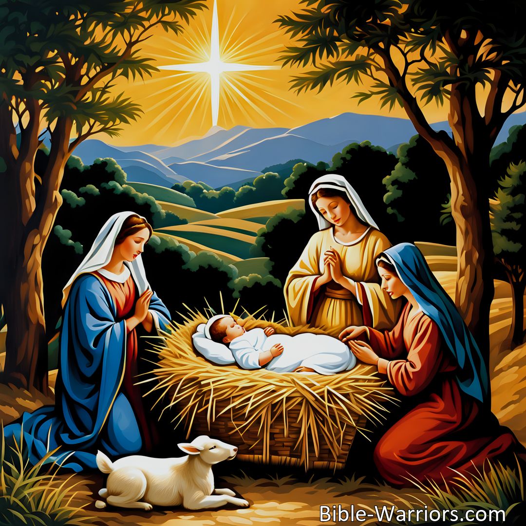 Freely Shareable Hymn Inspired Image Discover peace and joy in the serene manger scene with the hymn Sleep My Little Jesus. Find solace and trust in God's presence and embrace simplicity and humility for a serene rest.