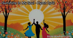 Experience the joy and happiness of having Jesus as your guiding light with "Sunshine In My Soul". Let His love bring warmth and brightness to every corner of your soul. Embrace the peace