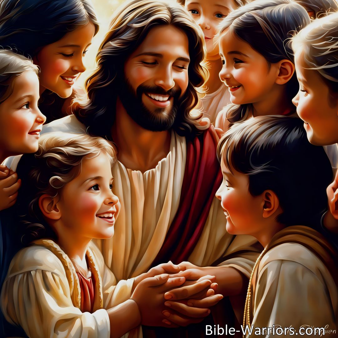 Freely Shareable Hymn Inspired Image Experience the Savior's love as he kindly calls our children to His embrace. Discover the joy and blessings that come from embracing the Savior's call. Inspirational words for children and parents.