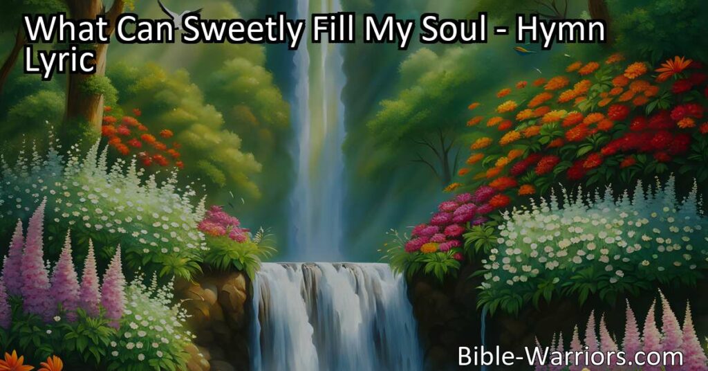 Find joy and satisfaction in the living water. Discover how to quench your soul's thirst. Nothing but the living water can sweetly fill your soul