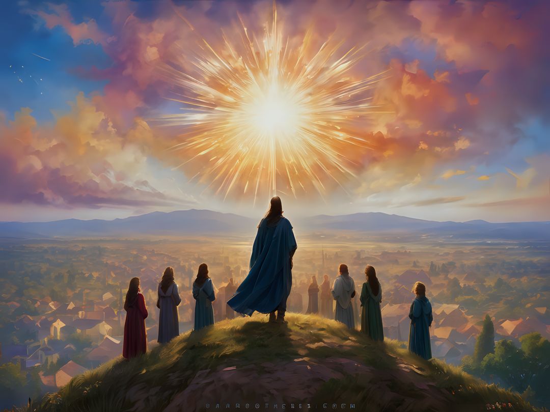 Freely Shareable Hymn Inspired Image Sing a joyful hymn of glory with A Hymn Of Glory Let Us Sing! Join in the celebration of Christ's ascension and triumphant return. Alleluia!