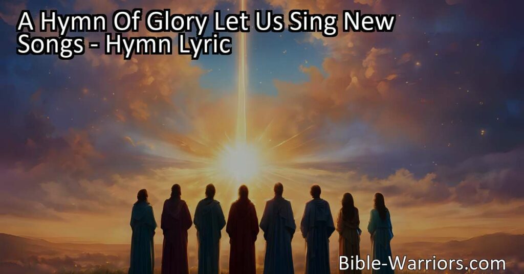 Sing a joyful hymn of glory with "A Hymn Of Glory Let Us Sing"! Join in the celebration of Christ's ascension and triumphant return. Alleluia!