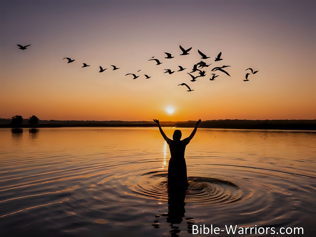 Freely Shareable Hymn Inspired Image Cast Thy Bread Upon The Waters - A hymn reminding us to give generously and serve others selflessly. Trust in the process and see the blessings return.