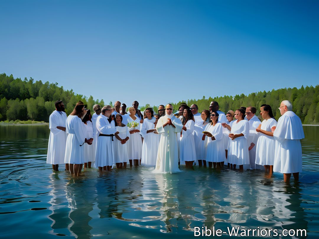 Freely Shareable Hymn Inspired Image Discover the beauty of following Jesus down beside the crystal waters. Experience the power of baptism and new life in Him. Join the saints in walking His path.