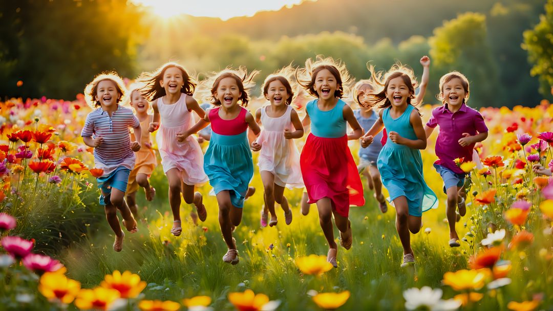 Freely Shareable Hymn Inspired Image On this Children's Day, sing praises as flowers and sunshine gild the pathway. Let your voice be a beacon of God's love and grace. Enjoy the beauty around you and lift your voice in joyful praise.