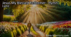 Experience the joy of having Jesus as your Blessed Redeemer! Walk blamelessly in His light