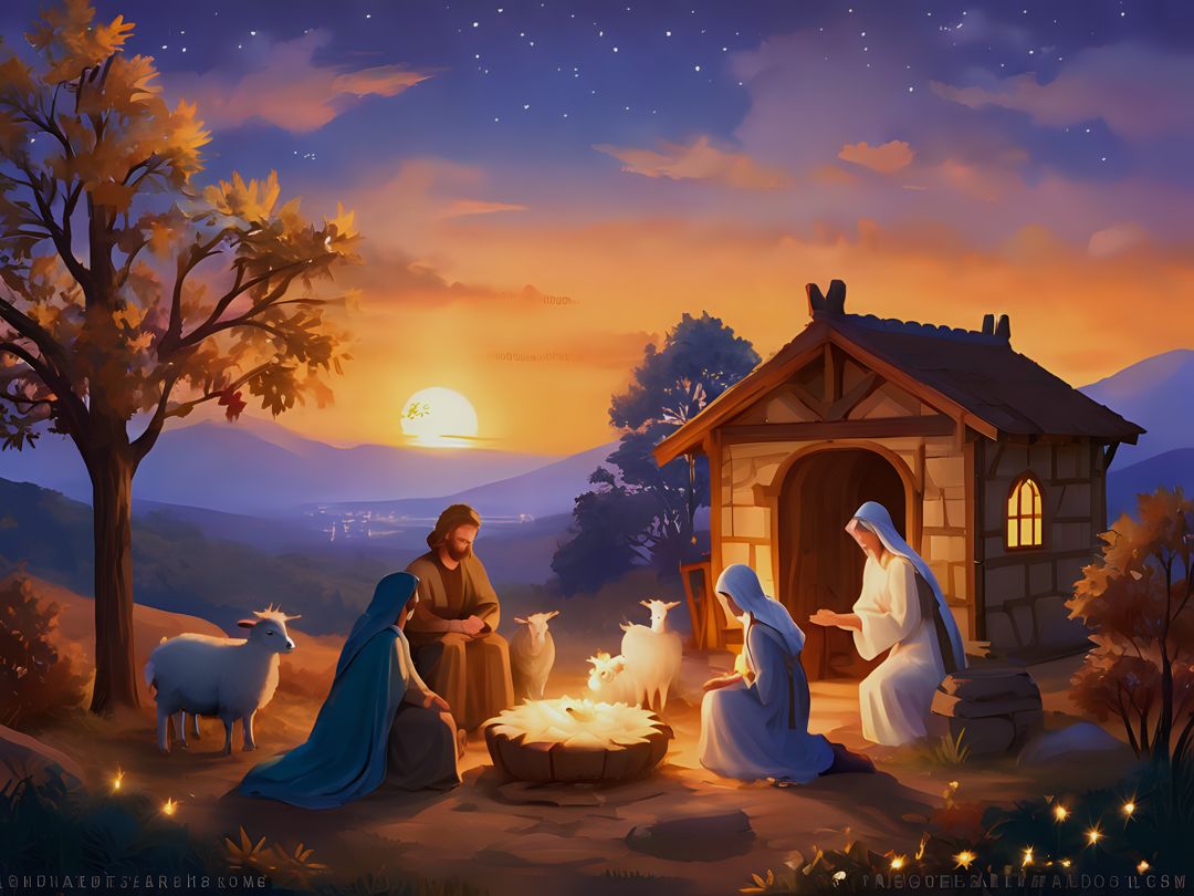 Freely Shareable Hymn Inspired Image Experience the joy of Christmas with Little Baby Jesus Born Today hymn. Invite Jesus into your heart for love, peace, and salvation. Celebrate His birth with us!