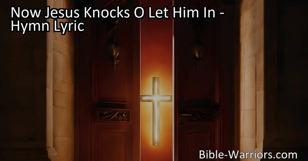 Open the door of your heart and let Jesus in. Experience His love