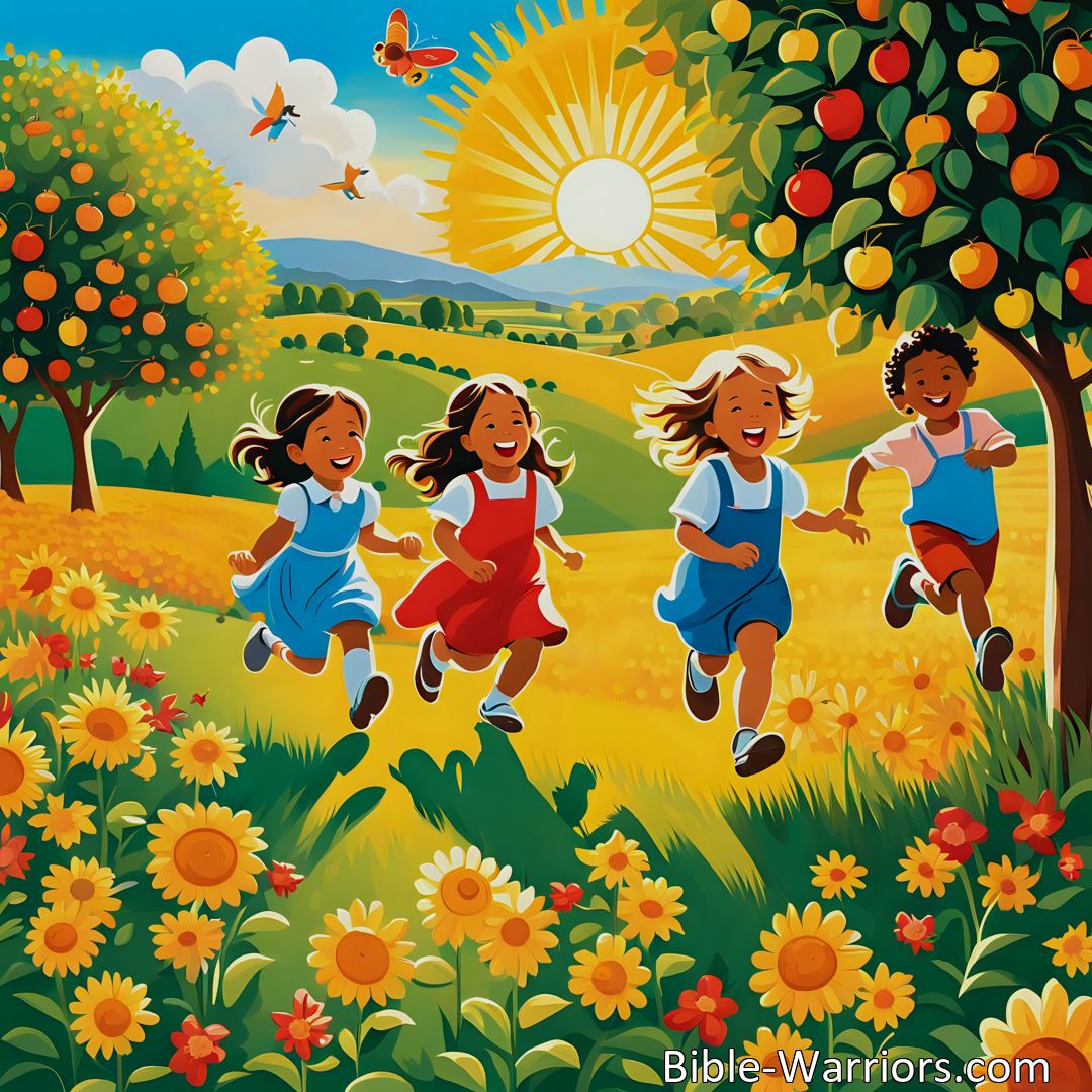 Freely Shareable Hymn Inspired Image Celebrate Children's Day with the sunshine on the hilltops! Sing joyfully and praise God's love as we embrace the beauty of nature and cherish the blessings around us. Let's spread happiness and gratitude on this special day.