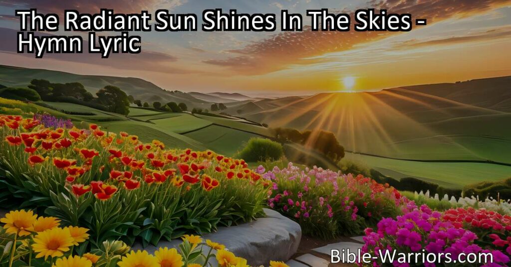 Experience the goodness of God as the radiant sun shines in the skies. Start your day with gratitude and reflect His love in all you do. Have a blessed day!