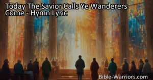 Feeling lost or unsure? Today The Savior Calls Ye Wanderers Come