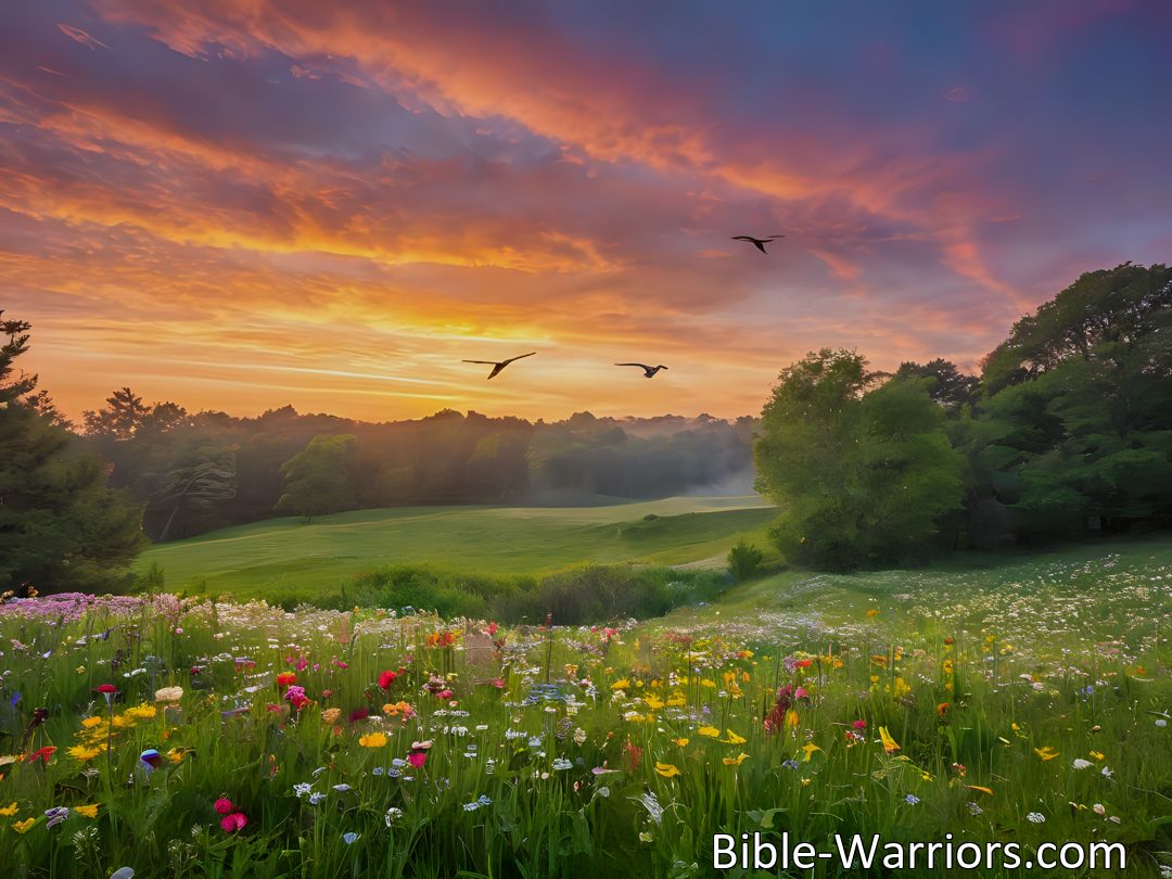 Freely Shareable Hymn Inspired Image Discover the beauty of awakening your soul and embracing the dawn of self-discovery through gentle verses and profound reflections. Join us on this spiritual journey today.