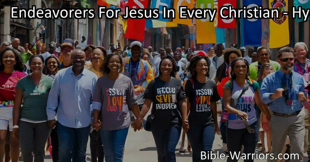 "Join the Endeavorers for Jesus in every Christian land on a profound journey of self-discovery and divine connection. Serve