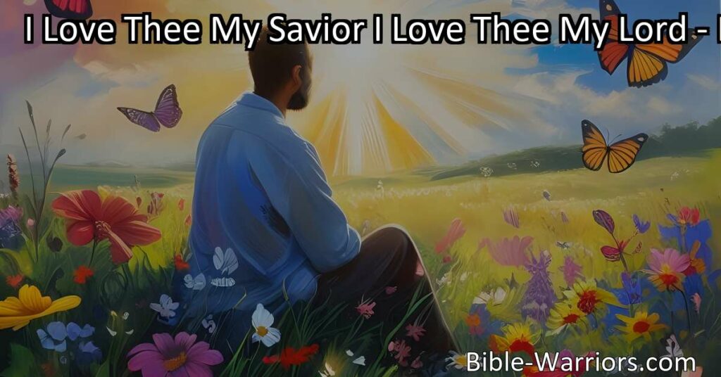 Experience inner peace and joy through faith in Jesus Christ. Discover the transformative power of spiritual connection and find fulfillment in a chaotic world. Love Thee