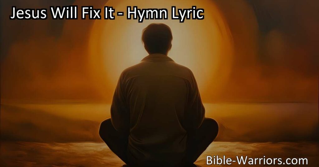 Discover how embracing faith and seeking support can guide you to happiness and fulfillment. You don't have to face life's challenges alone - Jesus will fix it. Transform your struggles into strength.