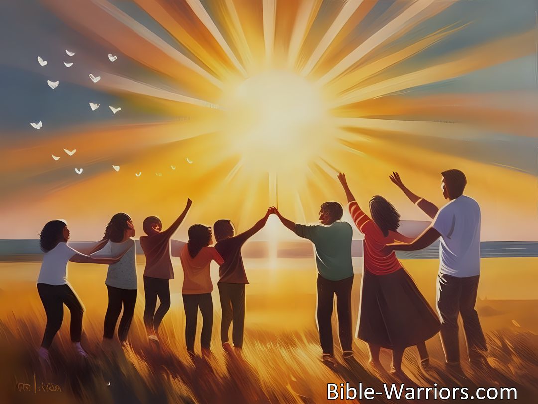 Freely Shareable Hymn Inspired Image Spread joy and kindness in your journey through life. Embrace the power of good deeds and support to find happiness and fulfillment. Start your transformation today!