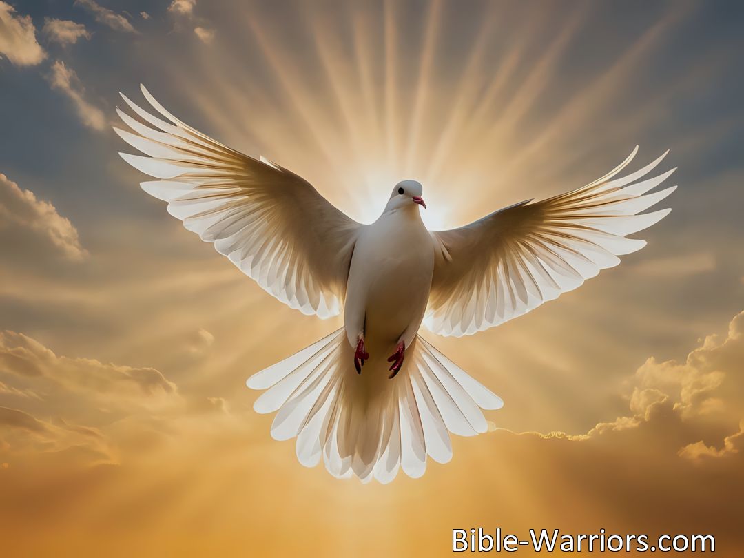 Freely Shareable Hymn Inspired Image Experience profound love and transformation through the powerful words of O Holy Dove Assist My Love. Dive into the depths of divine connection and self-reflection. Journey towards healing and peace.