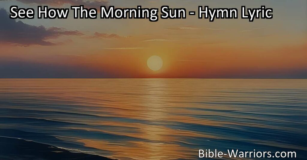 Discover the beauty of the morning sun and how it can guide you towards inner peace and fulfillment. Start your journey to happiness today.