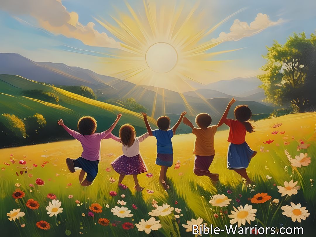 Freely Shareable Hymn Inspired Image Escape to The Sunshine Land, where happiness abounds and smiles are plentiful. Discover ways to bring a bit of sunshine into your life for a brighter, more fulfilling existence.