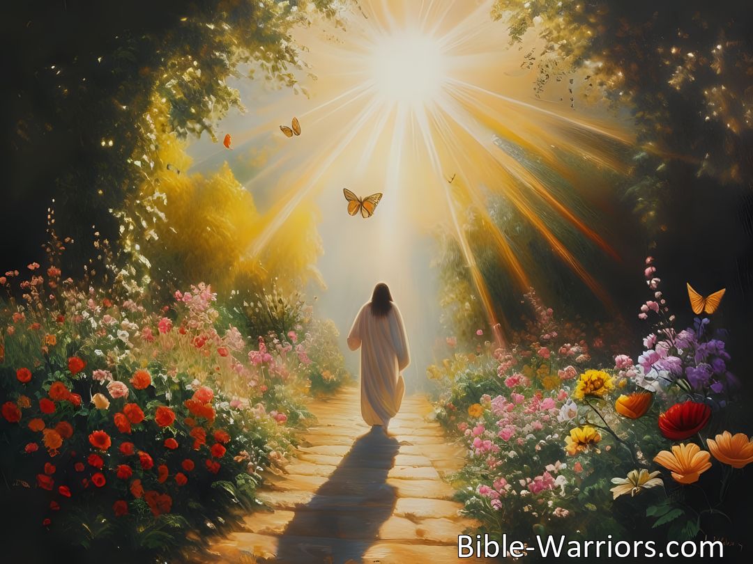 Freely Shareable Hymn Inspired Image Walking close to Jesus and feeding on His word offers peace, guidance, and fulfillment. Discover the benefits of this spiritual path for a life of joy and purpose.