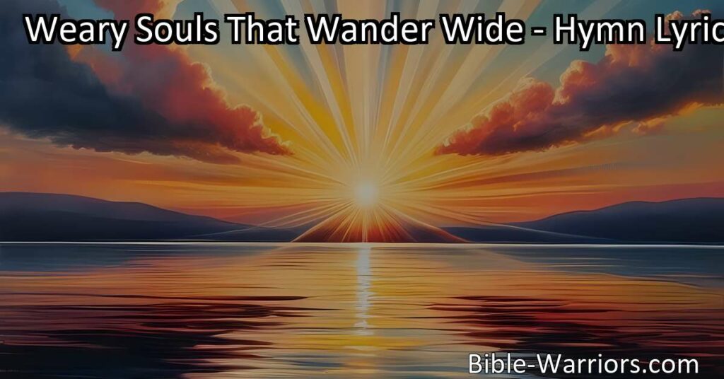 In search of peace and fulfillment? Explore how weary souls can find solace and purpose through a spiritual journey of love and compassion. Rise into a life of glorious love with Christ.